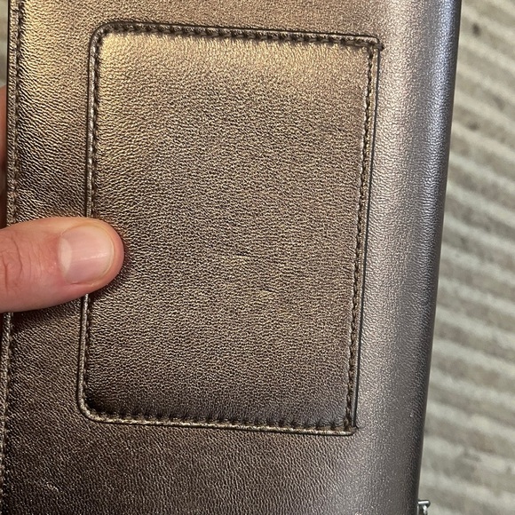 Metallic Silver / Bronze Bayswater Clutch Wallet on Chain - Picture 11 of 12